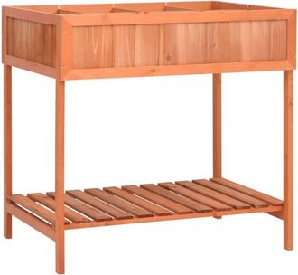 vidaXL Vidaxl - Jardinera Huerto Madera Maciza De Abeto 80x60x80 Cm