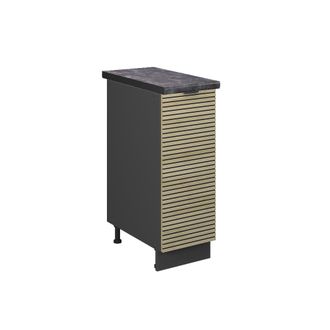 Vicco Armario De Farmacia Fame-line, Panel De Roble, 30 Cm, Et Antracita, Vicco