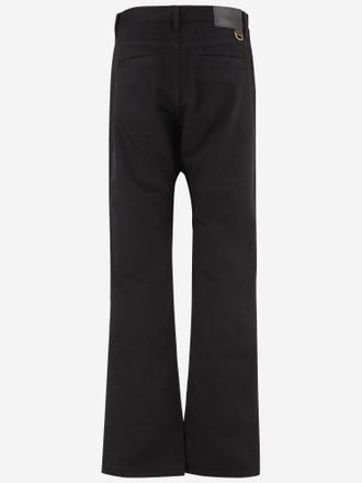 Chlo&eacute; Womens Cotton Trousers With Front Zip Black