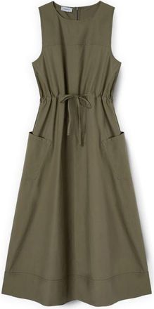 Motivi Midi Kleedjes - Dames - Casual kleedjes - Groen - XS - Katoen - Kleedjes