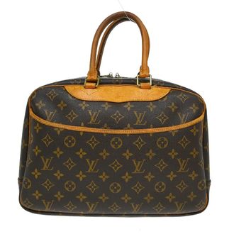 Louis Vuitton Deauville Handbag Monogram Canvas Brown Canvas Handbag (Pre-Owned)