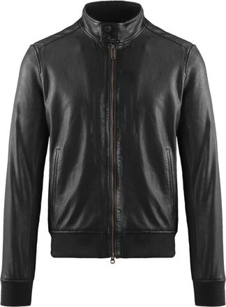 Bomboogie Friz Leren Bomberjack - Heren - Leren en Su&egrave;de Jassen - Zwart - L - Su&egrave;de - Jassen