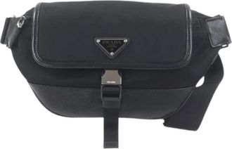 Prada Pre-owned Belt Bags, male, Black, Size: ONE SIZE Pre-owned Vintage Sling Bag