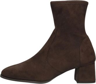 Unisa Lantos Enkelboot - Dames - Schoenen - Bruin - Maat: 38 EU Leer