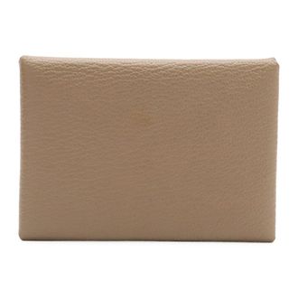Herm&egrave;s Etoupe Gray Grayish Leather Coin Purse/Coin Case (Pre-Owned)