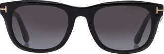 Tom Ford Kendel Smoke Gradient Square Unisex Sunglasses FT1076 01B 54