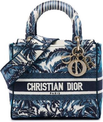 Dior Pre-owned Dior Medium Embroidered Canvas Palm Tree Toile De Jouy Lady D Lite Unisex OIOKDVJU9BV8TU8O