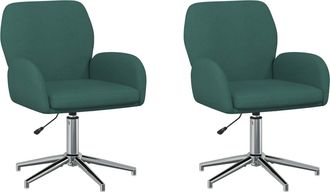 vidaXL Sillas De Escritorio Giratorias 2 Uds. 54 X 58 X 90 Cm Tela Vidaxl