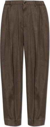 Brioni Broeken, Heren, Bruin, L, Wol, Wool Broeken