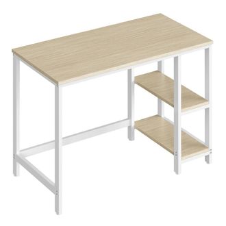 Vasagle Escritorio de 100 x 50 x 76 cm de color beige y blanco