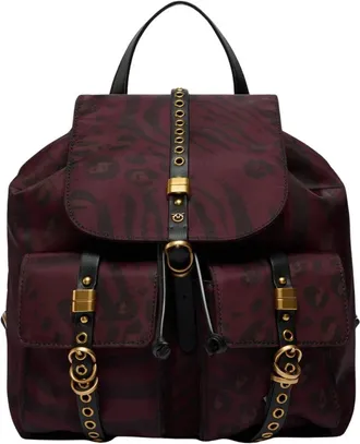 Pinko Backpacks, female, Red, Size: ONE SIZE Nylon Backpack