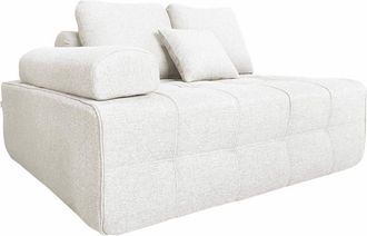 Oviala Sillón derecho para sofá modular de tela crudo L 140 cm