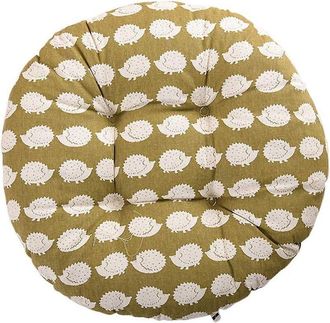 OEM Coj&iacute;n Redondo Para Silla De Exterior, 40 Cm, Algod&oacute;n Y Lino, Estampado De Erizos, Flores Y Animales