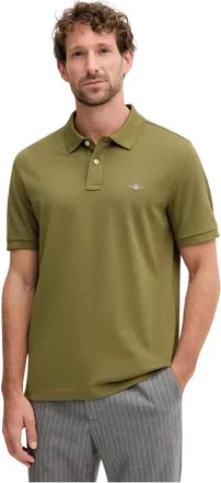 GANT Tops, Heren, Groen, S, Katoen, Klassiek Regular Poloshirt
