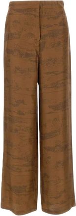 Max Mara Broeken, Dames, Bruin, XS, Wol, Mstvasaio Broek