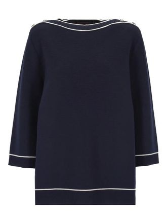 Gucci contrast-trim top - Blue