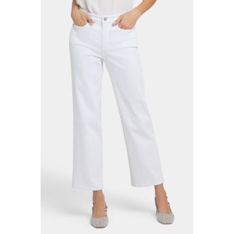 NYDJ Bailey Cool Embrace High Waist Ankle Relaxed Straight Leg Jeans in Optic White at Nordstrom Rack, Size 16