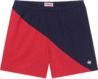 Boast Mens Split Angle Swim Short In Port