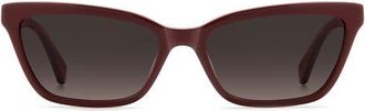 Kate Spade New York aisha 55mm gradient ectangular sunglasses in Burgundy Gold/Brown Sf at Nordstrom