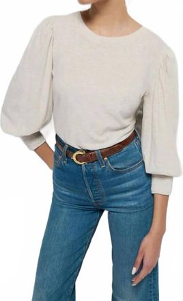 Nation Ltd Loren Crew Neck Tee In Heather Oatmeal