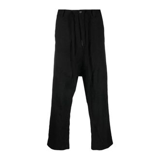 Uma Wang Wide Trousers, male, Black, Size: XS Avant-Garde Relaxed Tapered Trousers