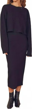 Cossac Organic Cotton Midi Skirt In Black