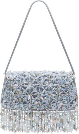 Cult Gaia Idalia Embellished Satin Shoulder Bag in Coastal at Nordstrom