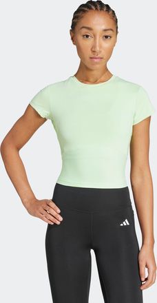 adidas T-Shirt ADIDAS PERFORMANCE HYG RIB BABY T, Damen, Gr. XL, gr&uuml;n (semi gr&uuml;n spark, lime burst), Obermaterial: 88% Polyester, 12% Elasthan, Rundhals, Shi
