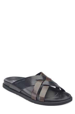Kenneth Cole Wooper Slide Sandal in Black/Ganache at Nordstrom, Size 10