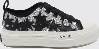 Amiri Stars Court Leather and Mesh Sneakers with Star Motif and Platform Sole