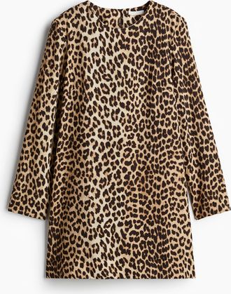 H&M Kleid mit Schulterpolstern - Brown