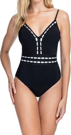 Gottex V-Neck One Piece Swimsuit In Eden