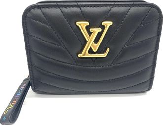 Louis Vuitton Black Leather Wallet (Bi-Fold) (Pre-Owned)