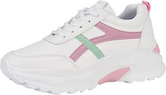 Generic Ladies Slip on Running Shoes Lightweight Plantar Fasciitis Sneakers for Women Versatile Slim College Style Thick Sneakers Casual Shoes Black Trainers 