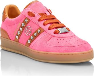 Philipp Plein Low-Top Sneakers Retro Rebel Leather Unisex in Fuxia at Nordstrom, Size 36