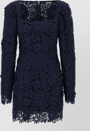 Rotate floral lace long-sleeve mini dress