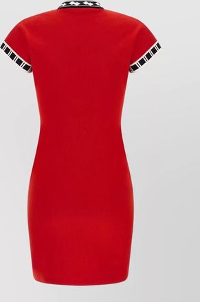 Versace cotton knit short-sleeve mini dress