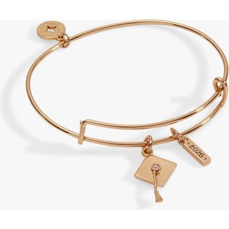 Alex and Ani Graduation 2026 Multi-Charm Bangle in Gold at Nordstrom