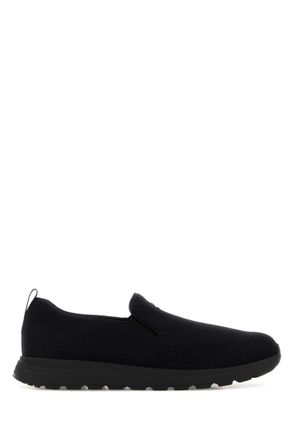 Prada Black Jersey Slip Ons