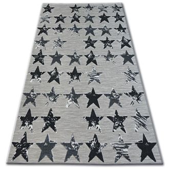 RugsX Rugsx - Alfombra Lisboa 27219/956 Estrellas Estrellitas Negro Black 200x290 Cm