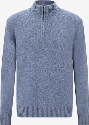 Maurizio Baldassari Pullover mit Stehkragen und Zip aus Kaschmir