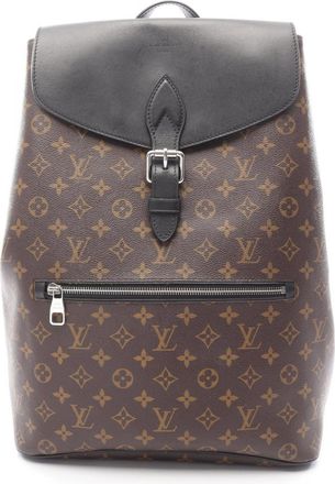 Louis Vuitton Black Brown Monogram Leather Backpack (Pre-Owned)
