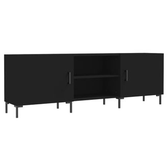 vidaXL Vidaxl - Mueble Para Tv Madera De Ingenier&iacute;a Negro 150x30x50 Cm