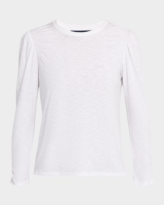 Veronica Beard Bouvet Puff-Sleeve Tee