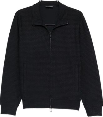 Emporio Armani Zip-throughs, male, Black, Size: 3XL Emporio Armani Sweaters