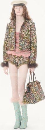 Valentino Garavani Borsa shopping media Valentino Garavani Antibes in tessuto jacquard Apres LHiver Donna MULTICOLOR/TABACCO UNI