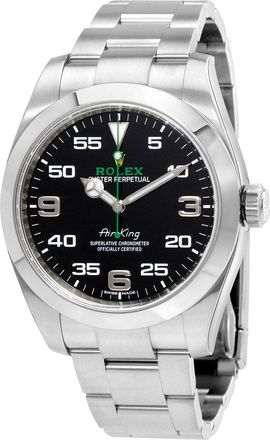 Rolex Pre-owned Rolex Air-King Automatic Chronometer Black Dial Mens Watch 116900 BKAO