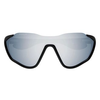 Gucci Accessoires, unisex, Zwart, ONE Size, Shield Zonnebril