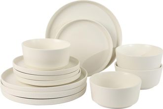 Gibson Home Dempsey Road Stoneware Dinnerware Set in Matte White at Nordstrom