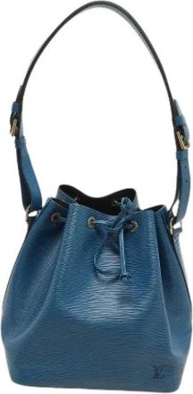 Louis Vuitton Pre-owned Petit Noe Bucket Bag - Dames - Vintage Tas - Blauw - ONE Size - Leer - Vintage